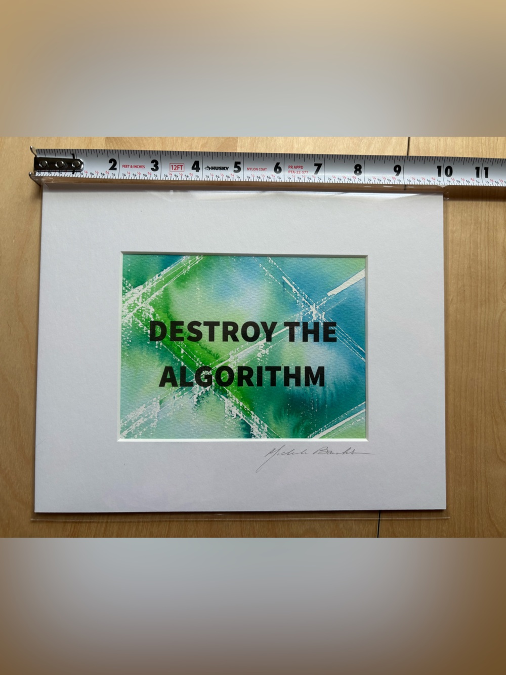 Algorithm Series 168: Destroy The Algorithm - Matted original watercolor